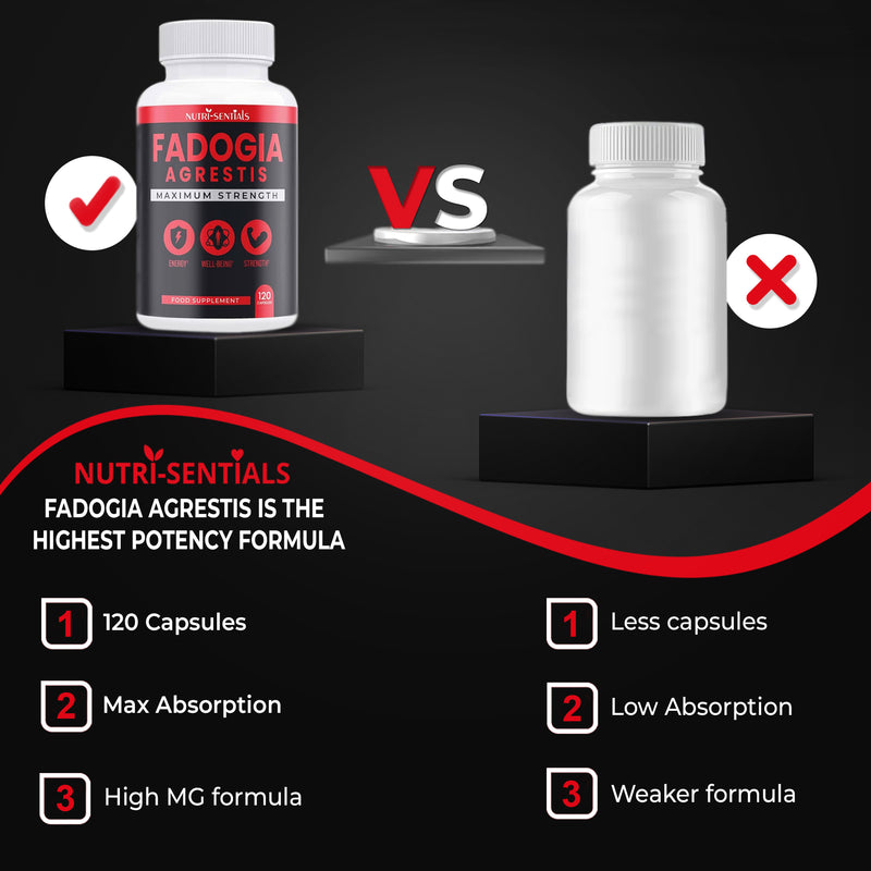 Fadogia Agrestis 1000mg Maximum Strength 120 Capsules - Fadogia Agrestis Supplements, Athletic Performance & Muscle Mass