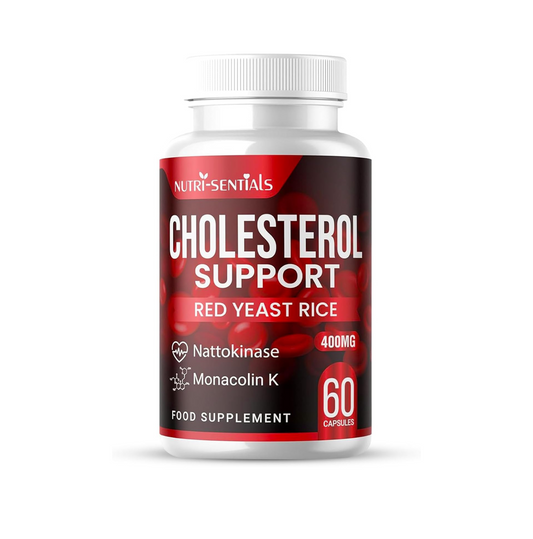 Cholesterol Support Red Yeast Rice, Nattokinase, and Monacolin K 2.6mg Daily Supplement 60 Vegetarian Capsules, 400 mg